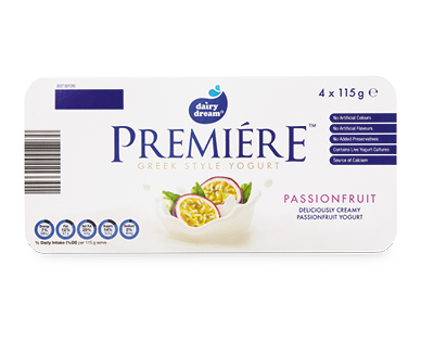 Dairy Dream Premiere Passionfruit Yogurt 4 x 115g