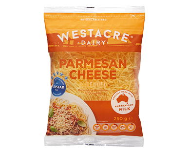 Westacre Dairy Shredded Parmesan Cheese 250g