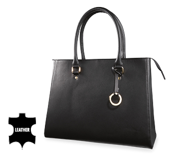Women’s Black Leather Handbag - ALDI Australia