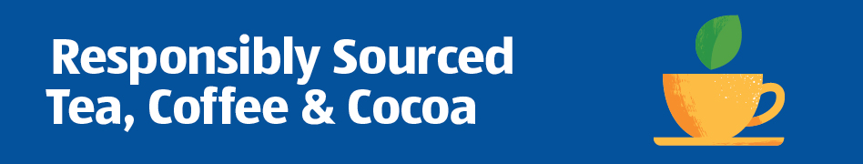 responsibly sourced coffee tea cocoa banner