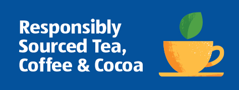responsibly sourced coffee tea cocoa banner