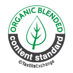 organic blended content standard textile exchange logo
