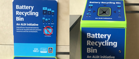 aldi battery recycling program bin
