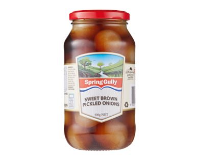 Spring Gully Sweet Brown Pickled Onions 500g