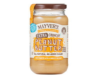 Mayver's Extra Crunchy Peanut Butter 375g