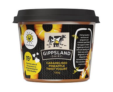 Gippsland Dairy Caramelised Pineapple Twist Yogurt 720g