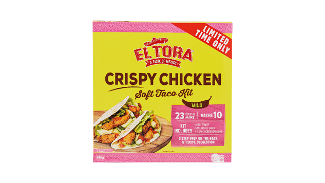 El Tora Soft Taco Kit Crispy Chicken 10pk/440g
