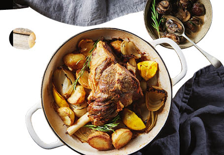 Pot Roast Lamb Leg with Mushroom Sauce Recipe