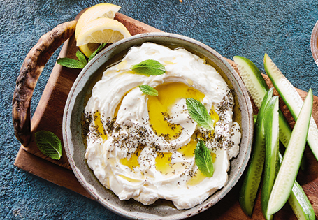 Labneh with Cucumber and Mint Recipe