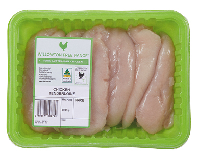 Willowton Free Range Chicken Tenderloins 1kg