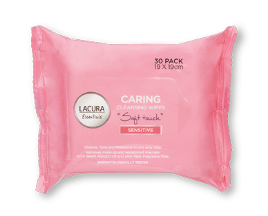 LACURA® Essentials Caring Cleansing Wipes 30pk